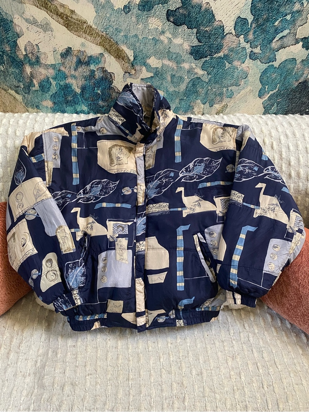 {Fuda International} Vintage Silk Bomber Jacket